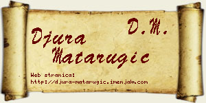 Đura Matarugić vizit kartica
